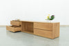 Oak Wood TV Cabinet Side view