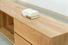 Oak Wood TV Cabinet Side view