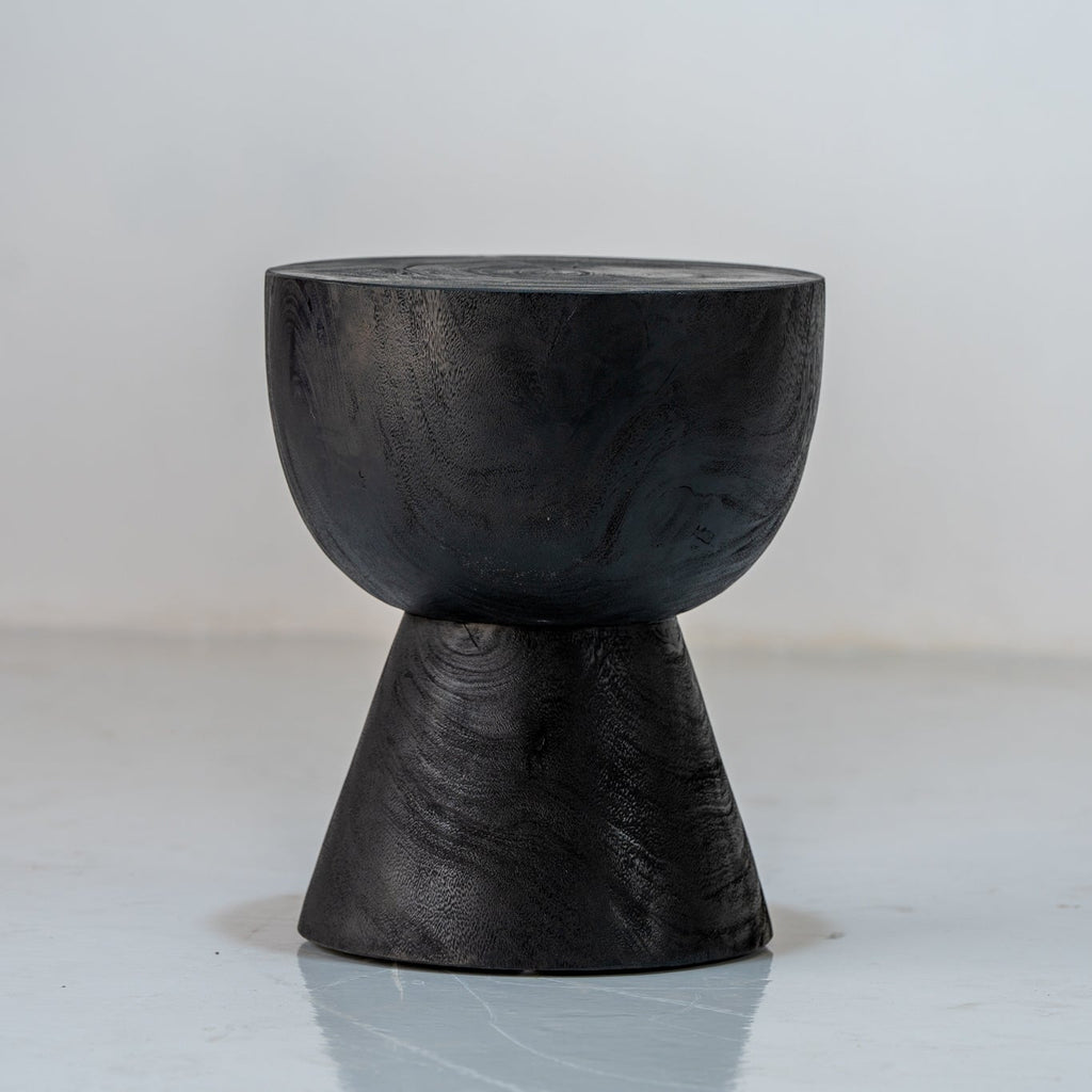 Obsidian Side Table Front Perspective View 3