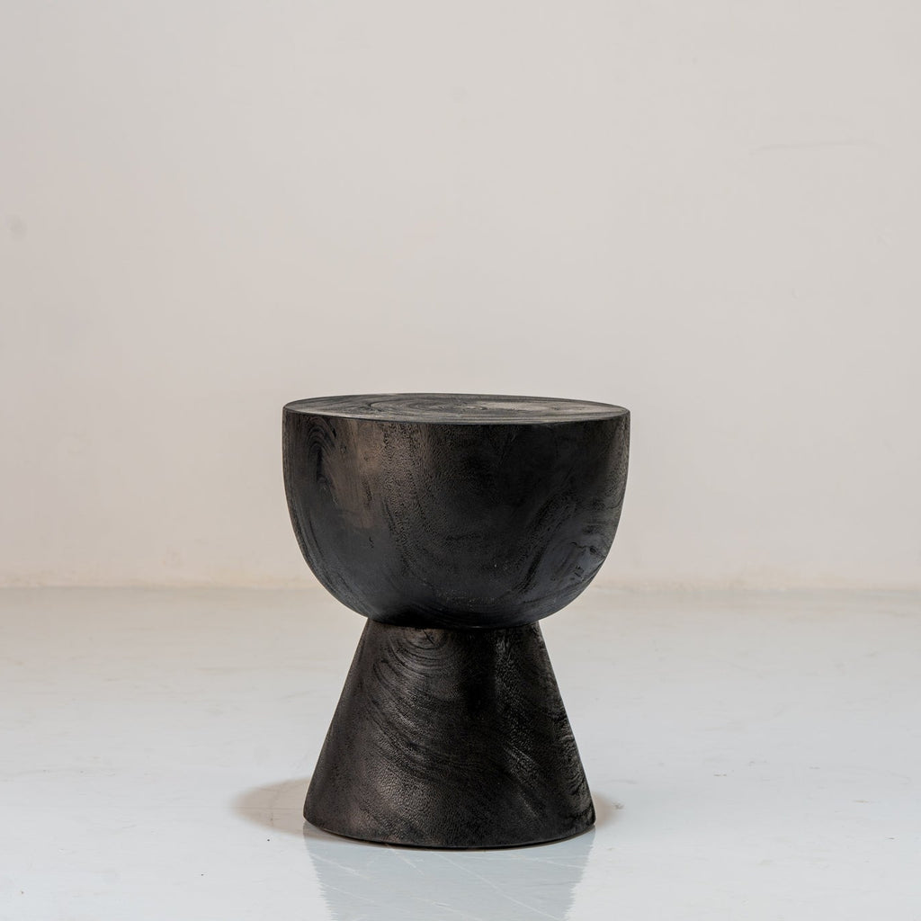 Obsidian Side Table Front Perspective View 4