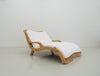 Oceana Wave Teak Lounger Perspective View 3