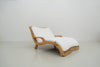 Oceana Wave Teak Lounger Perspective View 4