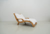 Oceana Wave Teak Lounger Perspective View 7