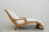 Oceana Wave Teak Lounger Perspective View 9