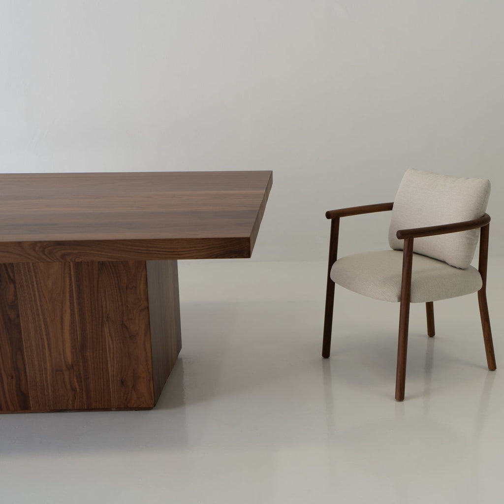 Opus Walnut Dining Table Perspective View 10