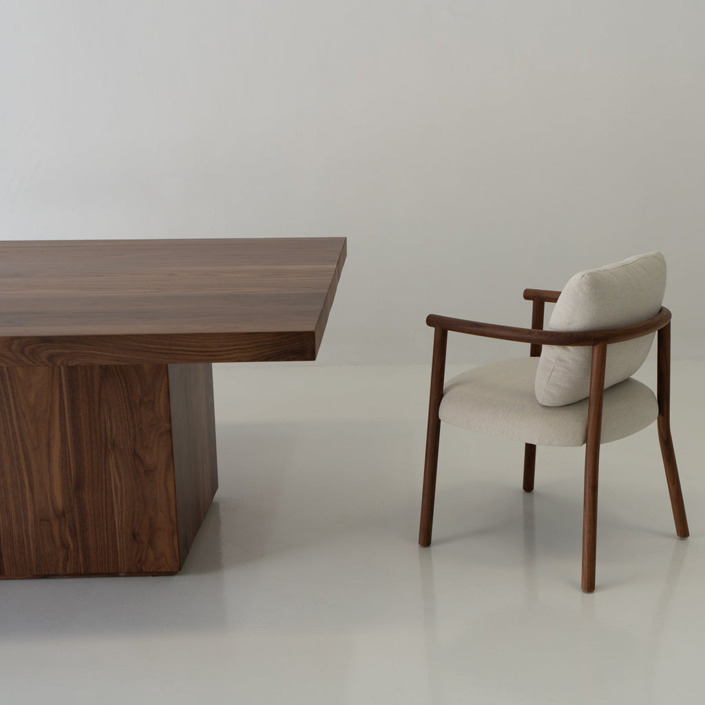 Opus Walnut Dining Table Perspective View 11