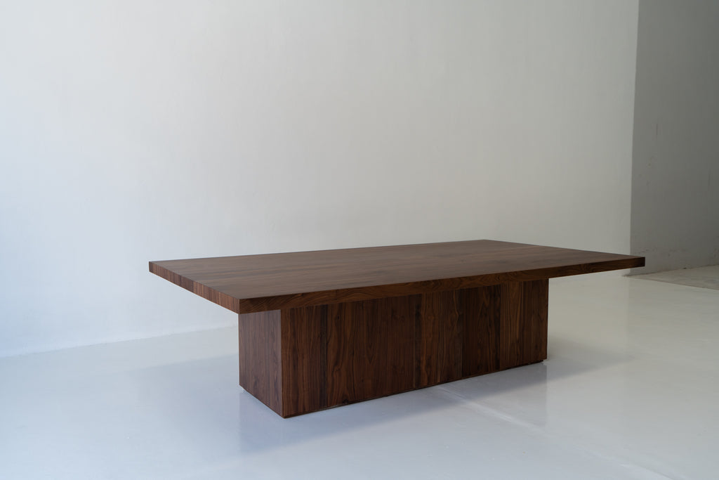 Opus Walnut Dining Table Perspective View 8