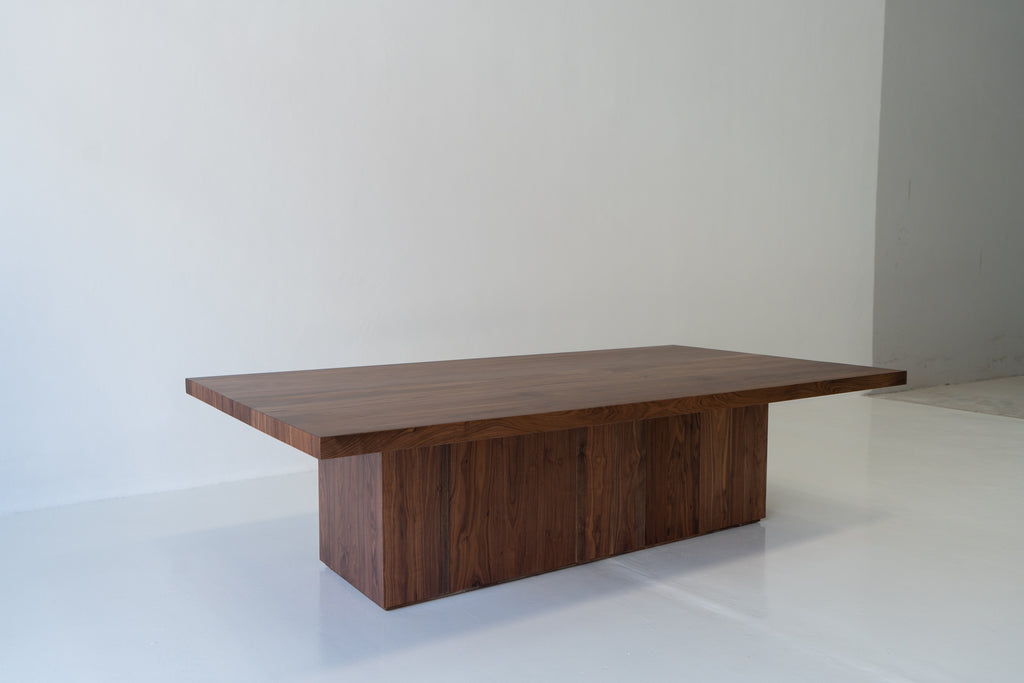 Opus Walnut Dining Table Perspective View 9