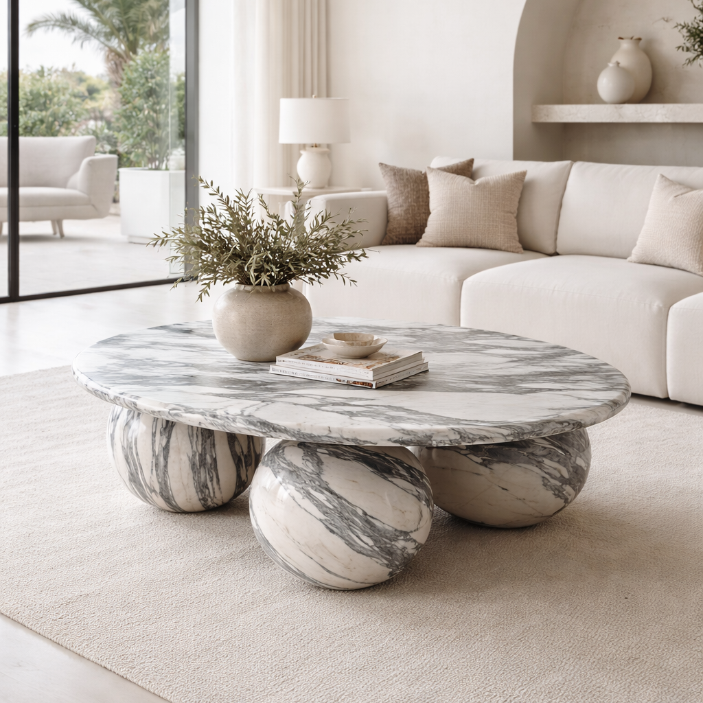Orbis Marble Coffee Table Indoor View 1