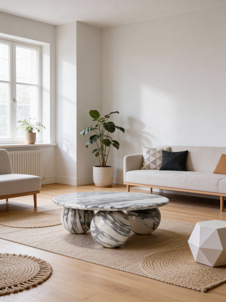 Orbis Marble Coffee Table Indoor View 2