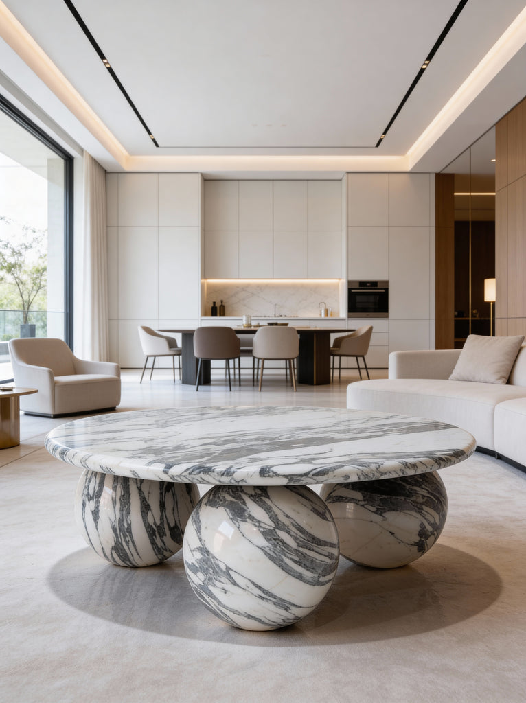 Orbis Marble Coffee Table Indoor View 3