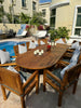 Oval Extendable Garden Dining Table Customer Home