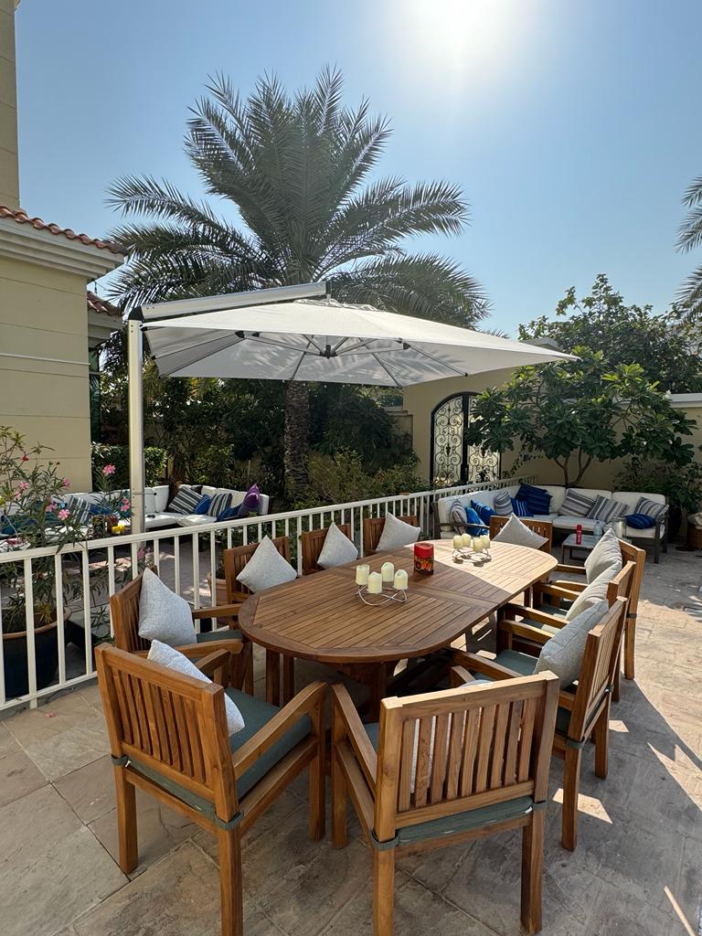 Oval Extendable Garden Dining Table Customer Home