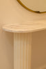 Oval Marble Console Table Perspective View 2