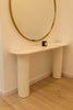 Oval Marble Console Table Perspective View 3