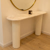 Oval Marble Console Table Perspective View 4