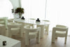 Oval Marble Dining Table Perspective View 13