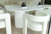 Oval Marble Dining Table Perspective View 14