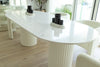 Oval Marble Dining Table Perspective View 2