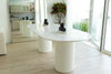 Oval Marble Dining Table Perspective View 3