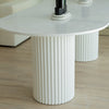 Oval Marble Dining Table Perspective View 5