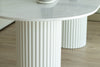 Oval Marble Dining Table Perspective View 6