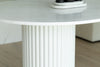 Oval Marble Dining Table Perspective View 7