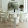 Oval Marble Dining Table Perspective View 8