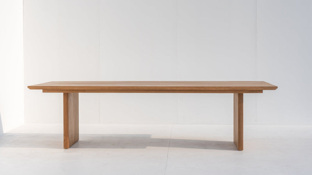 Pacific Outdoor Teak Wood Dining Table Side view