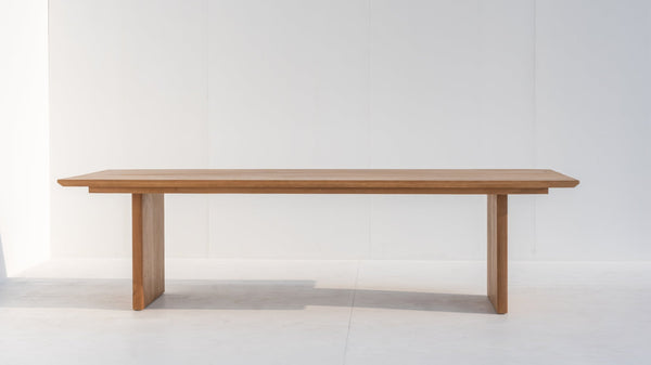 Pacific Outdoor Teak Wood Dining Table Side view