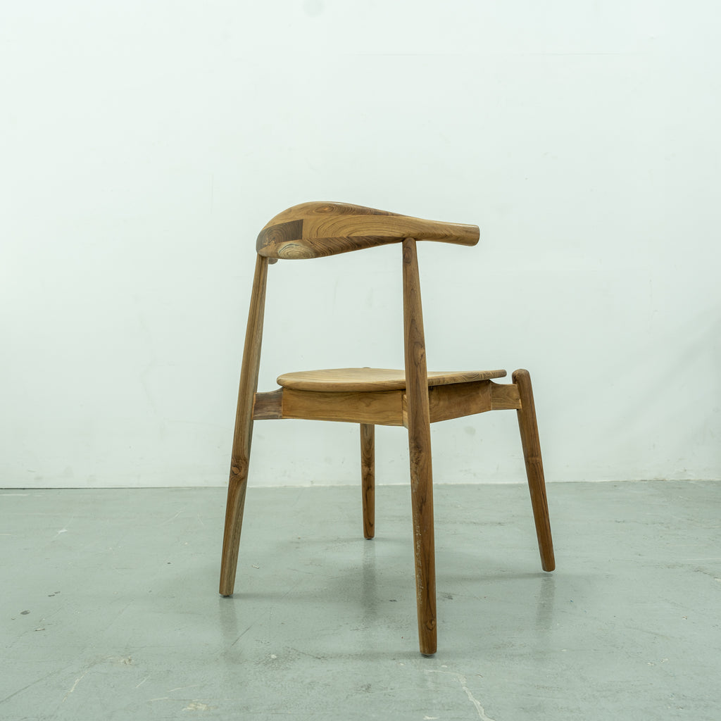 Paris Teak Dining Chair Back view