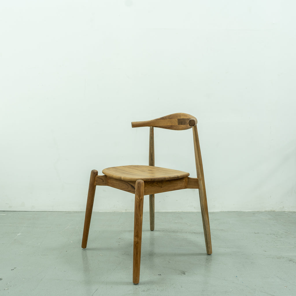 Paris Teak Dining Chair Side view 2