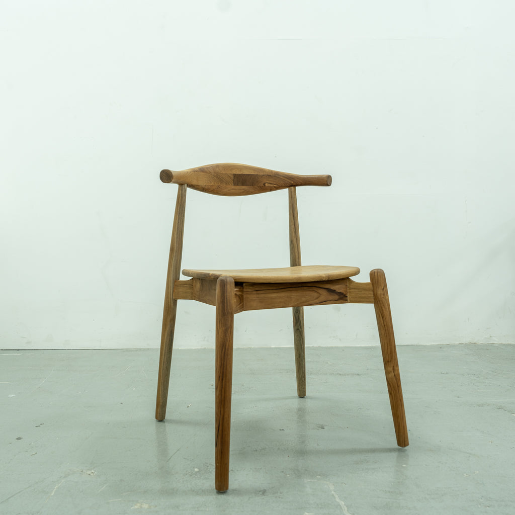 Paris Teak Dining Chair Side view 4
