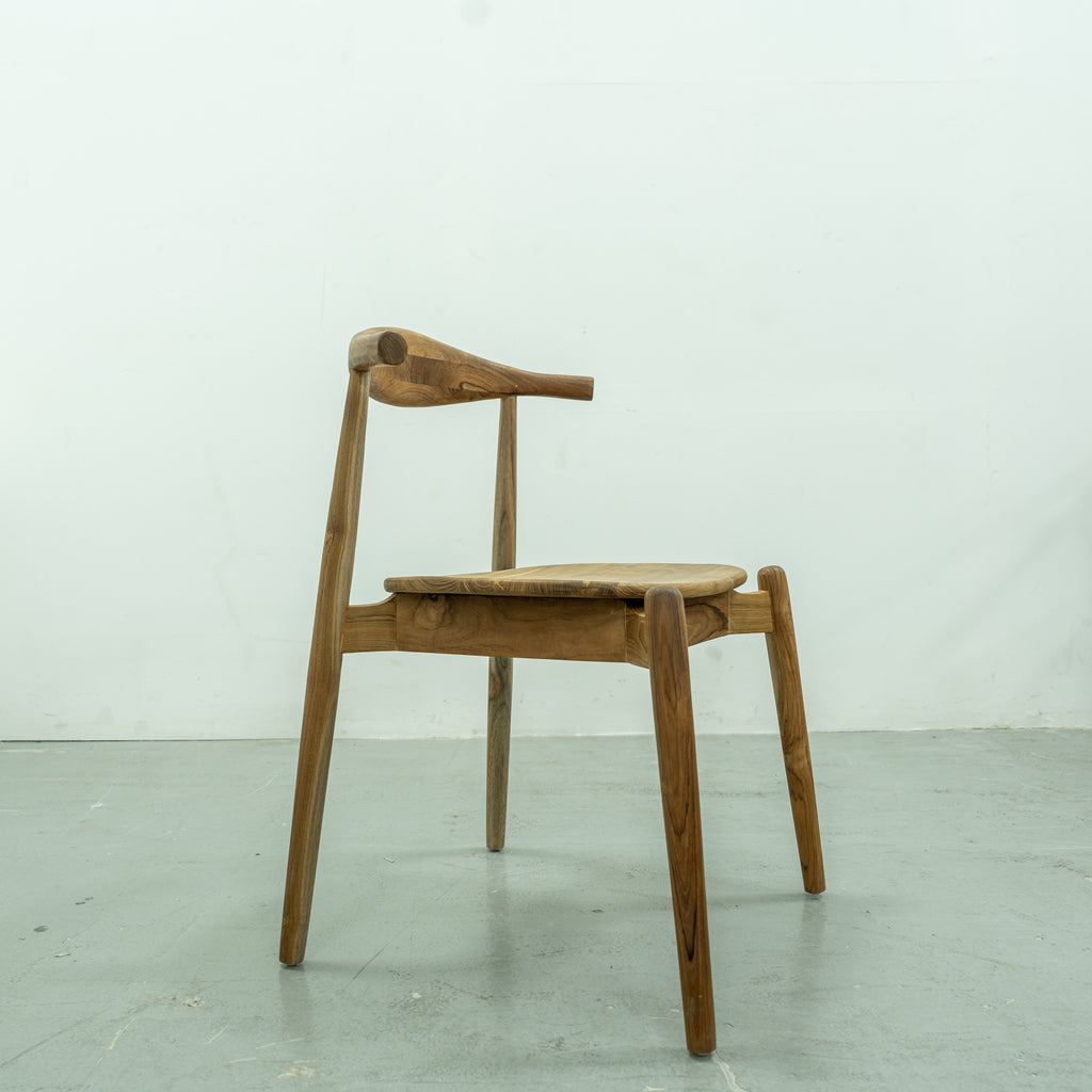 Paris Teak Dining Chair Side view 5