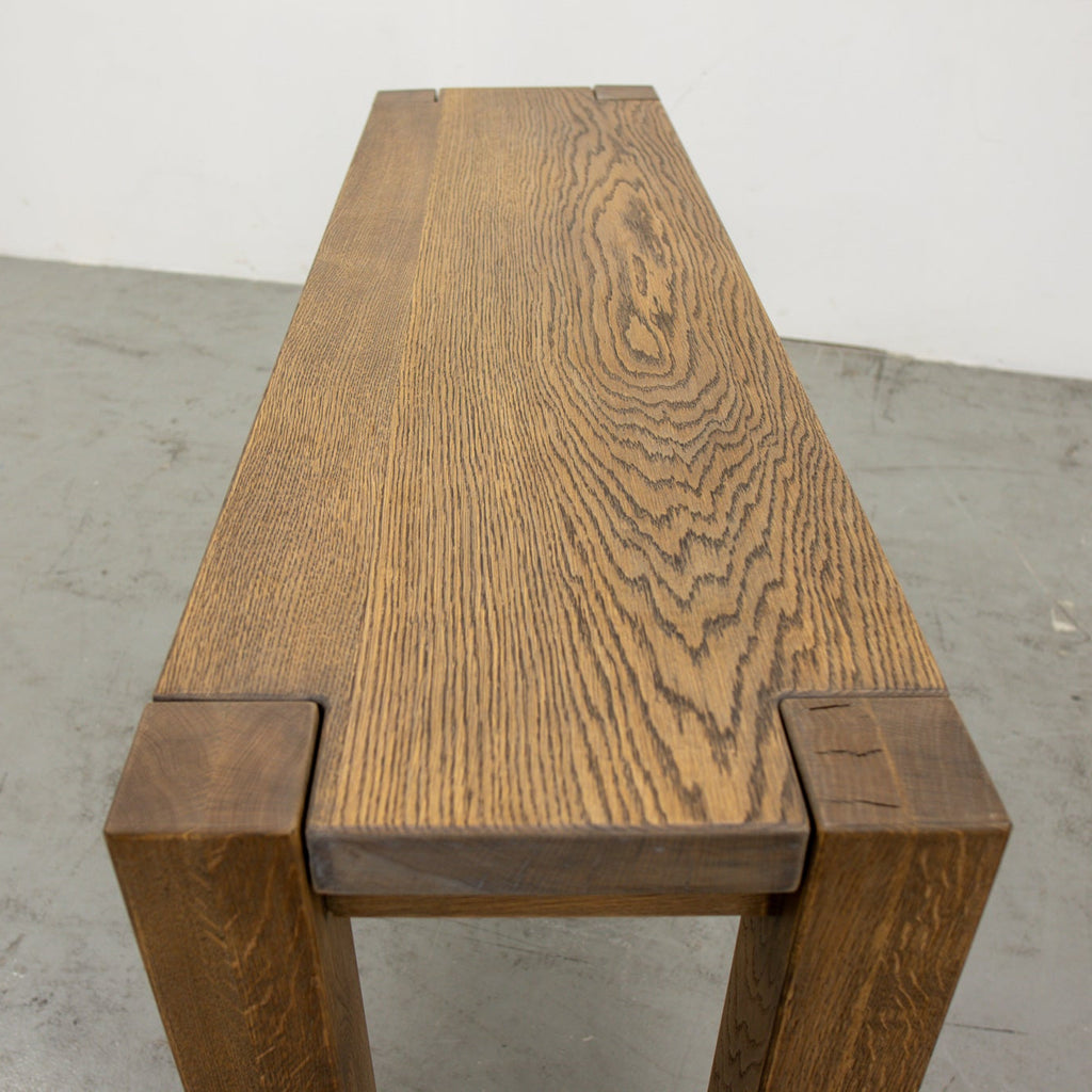 Parsons Aged Oak Console Top Detailed View 2