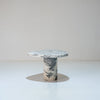 Pebble Marble Side Table Front Perspective View 2