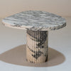 Pebble Marble Side Table Perspective View 1