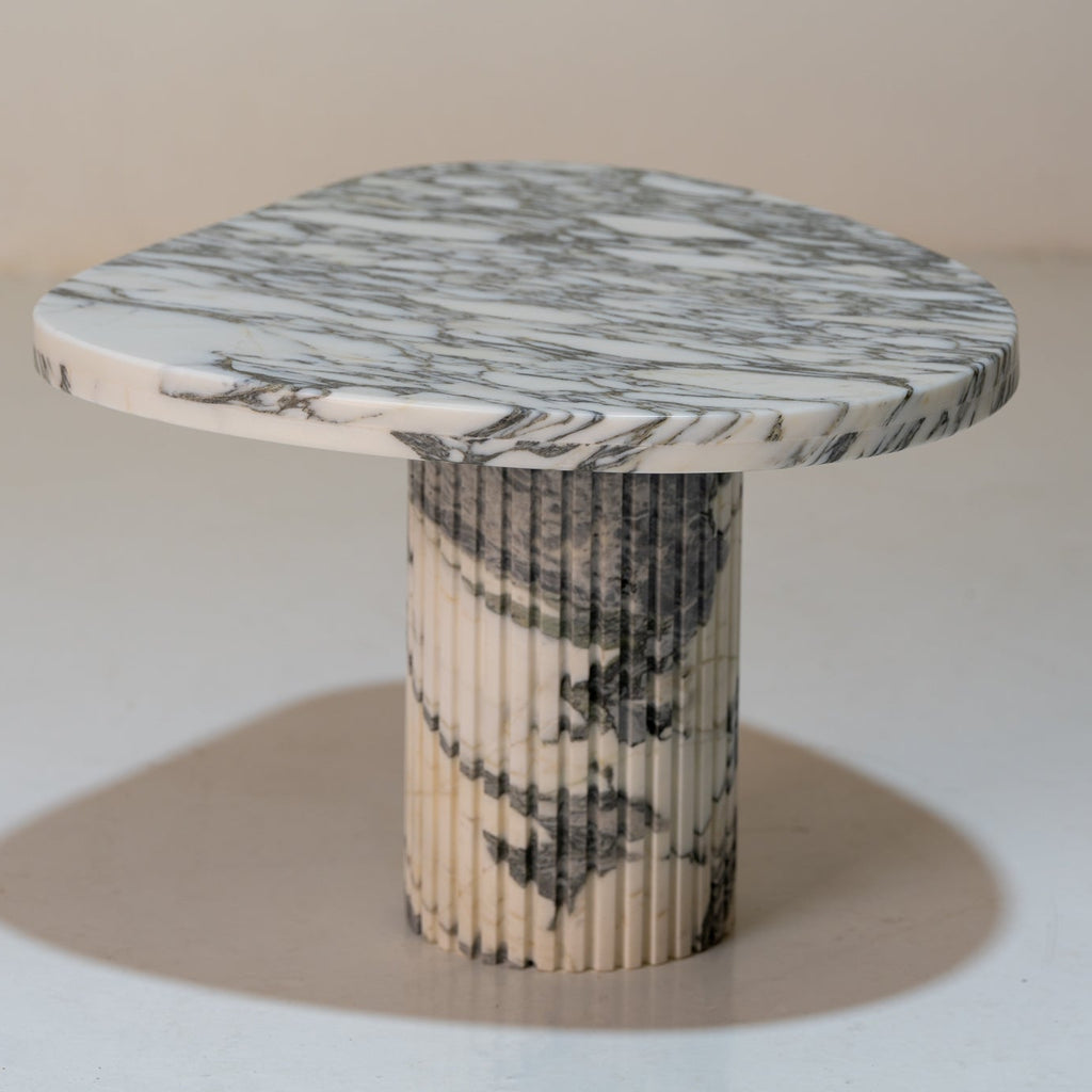 Pebble Marble Side Table Perspective View 1