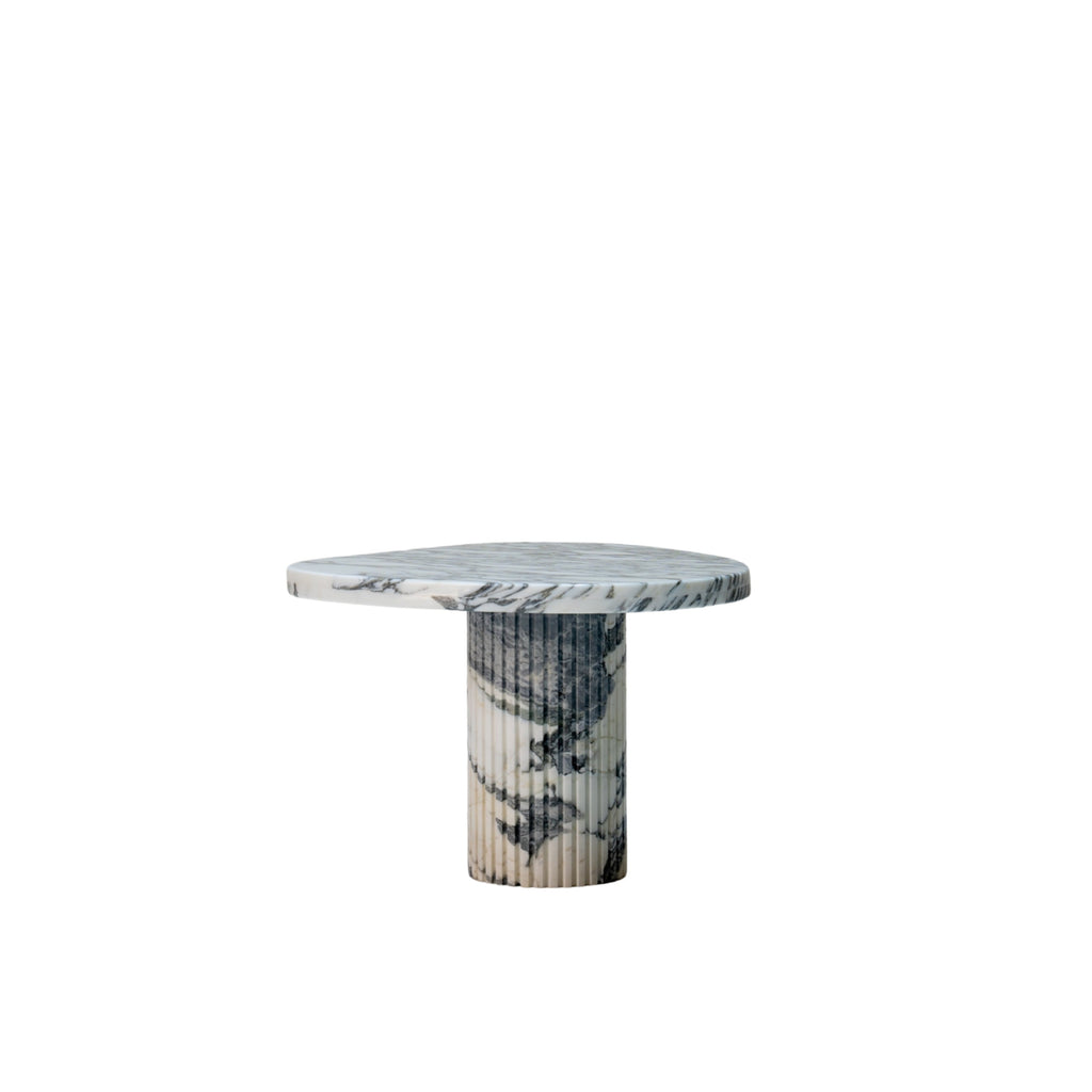 Pebble Marble Side Table White Background View