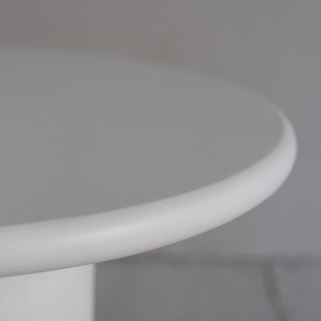 Poise Round MicroCement Dining Table Detailed Top Texture View 2