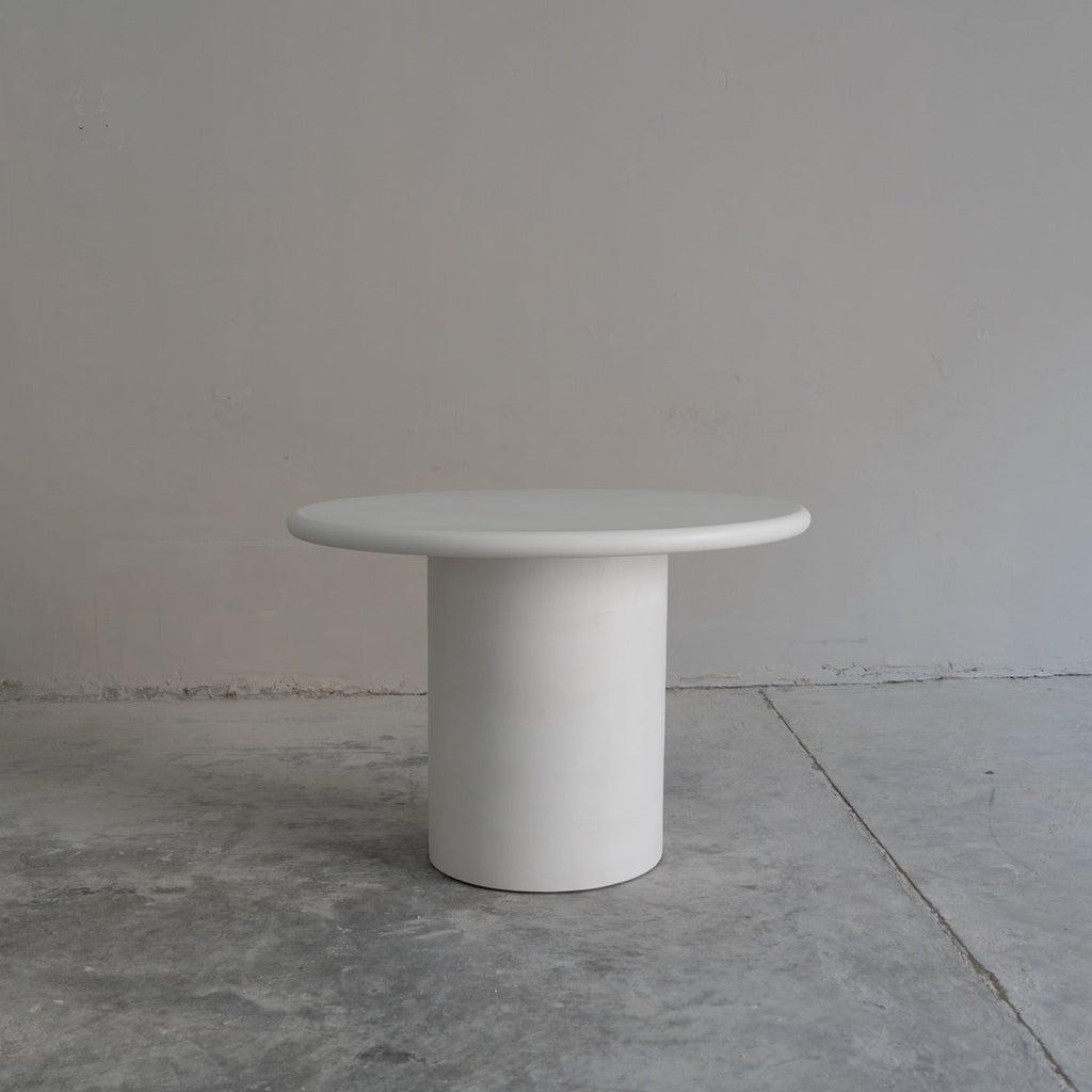 Poise Round MicroCement Dining Table Perspective View 1