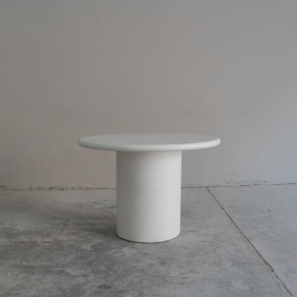 Poise Round MicroCement Dining Table Perspective View 1