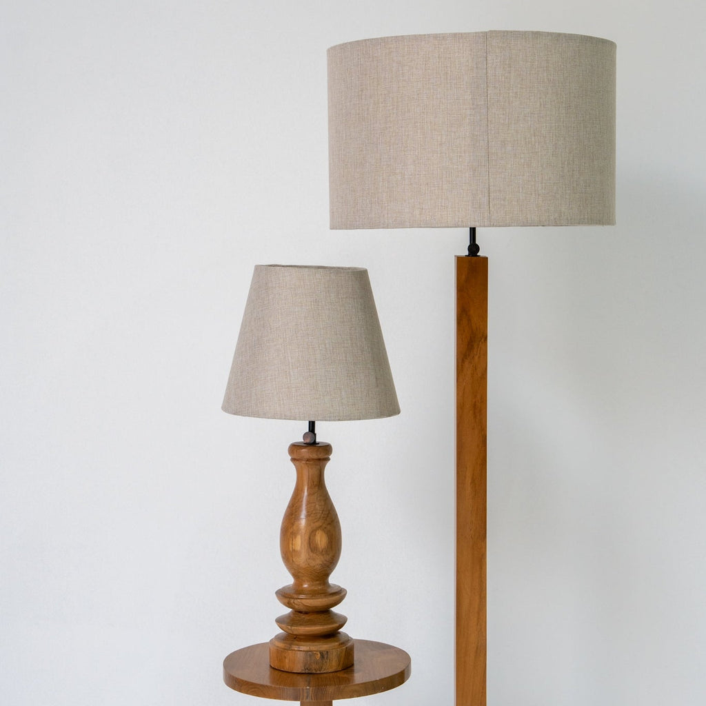 Portside Floor Lamp With Side Table Perspective View 4