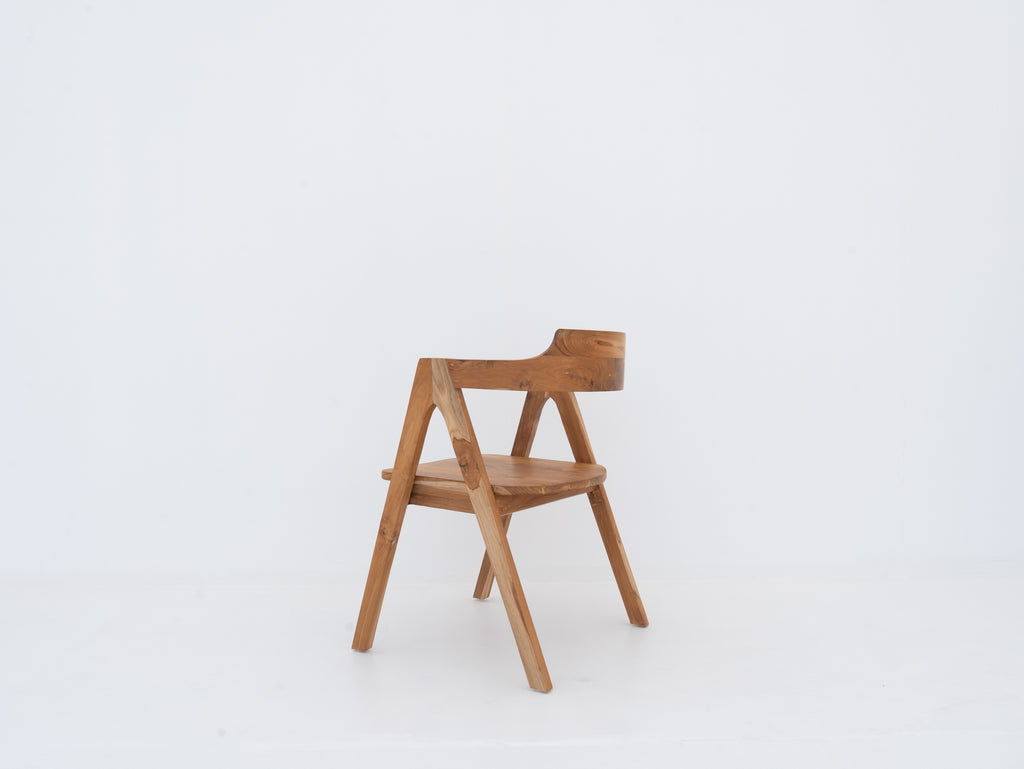 Rhode Teak Dining Chair Back view