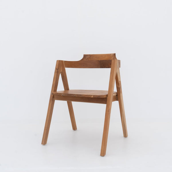 Rhode Teak Dining Chair Side view