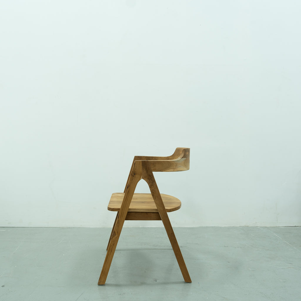 Rhode Teak Dining Chair Side view 4