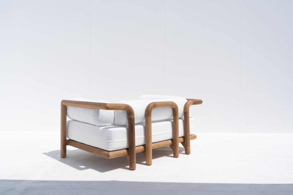 Riviera Teak Love Seat Back view