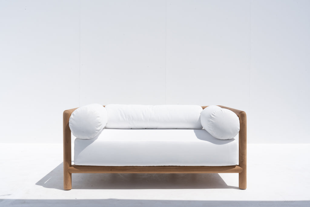 Riviera Teak Love Seat Front view