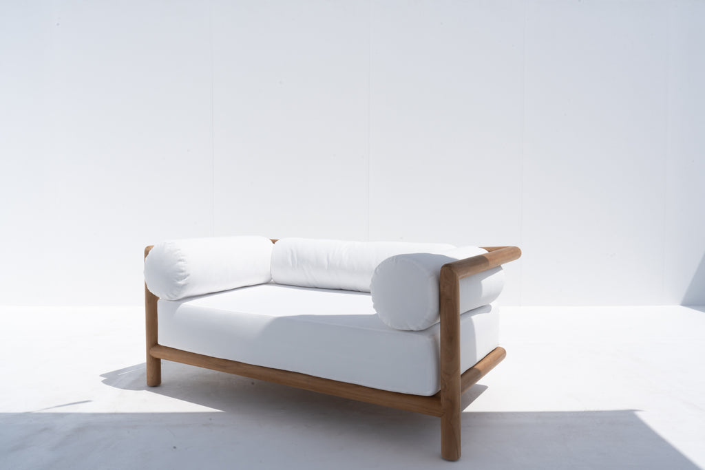 Riviera Teak Love Seat Side view