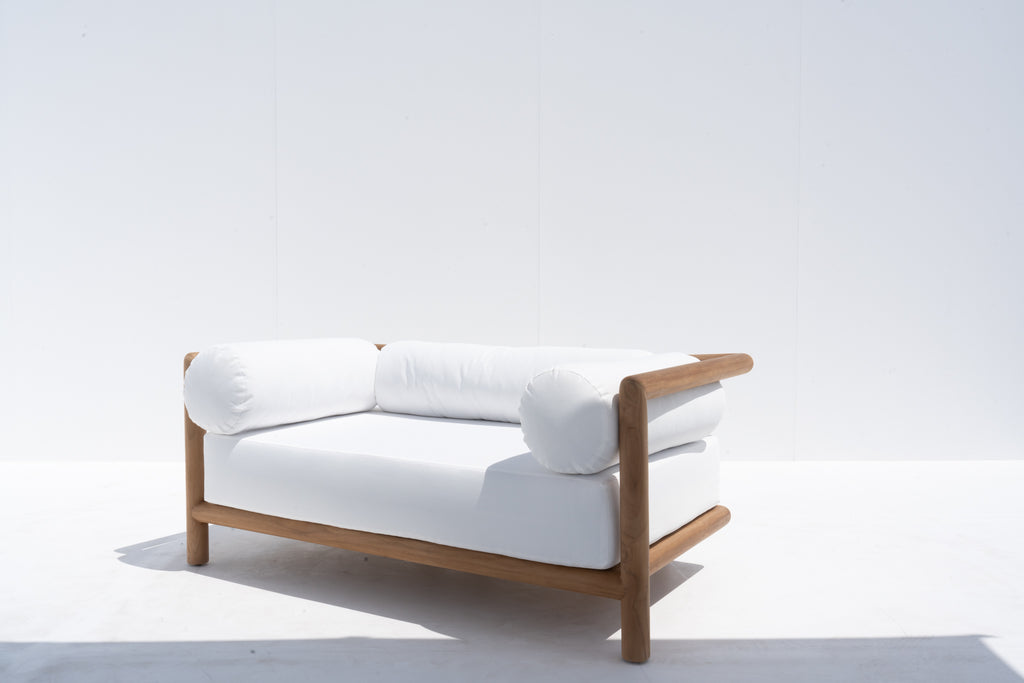 Riviera Teak Love Seat Side view